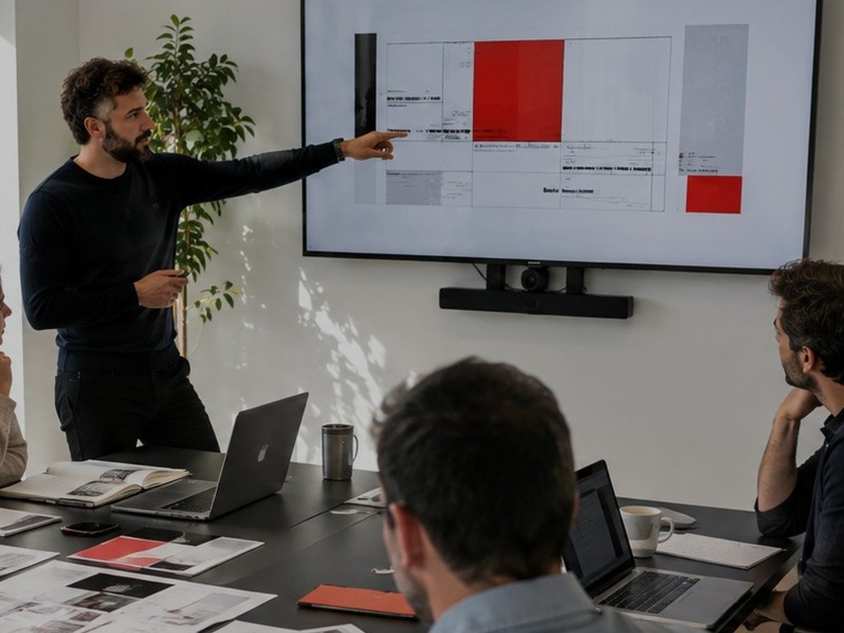 Equipo revisando una solución digital