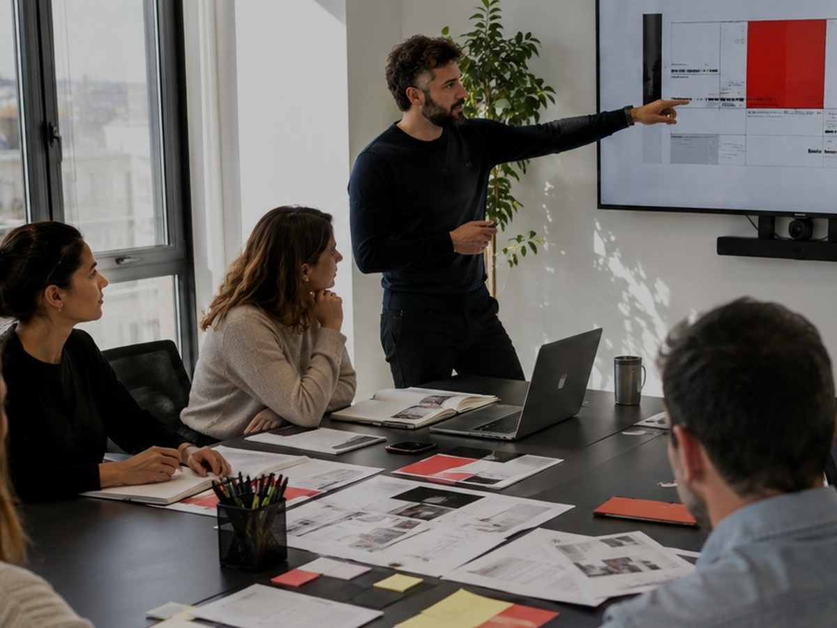 Equipo trabajando durante un AI Workshop